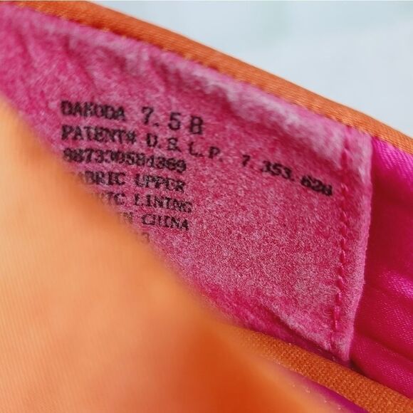 Chaps Wedge Heel Espadrille Orange 7.5 - Picture 7 of 8